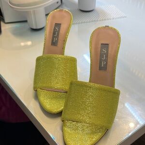 SJP/ Sarah Jessica Parker Women's Yellow Slide Sandals size 36